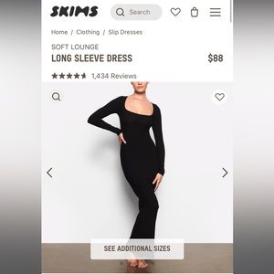 Skims long sleeve dress